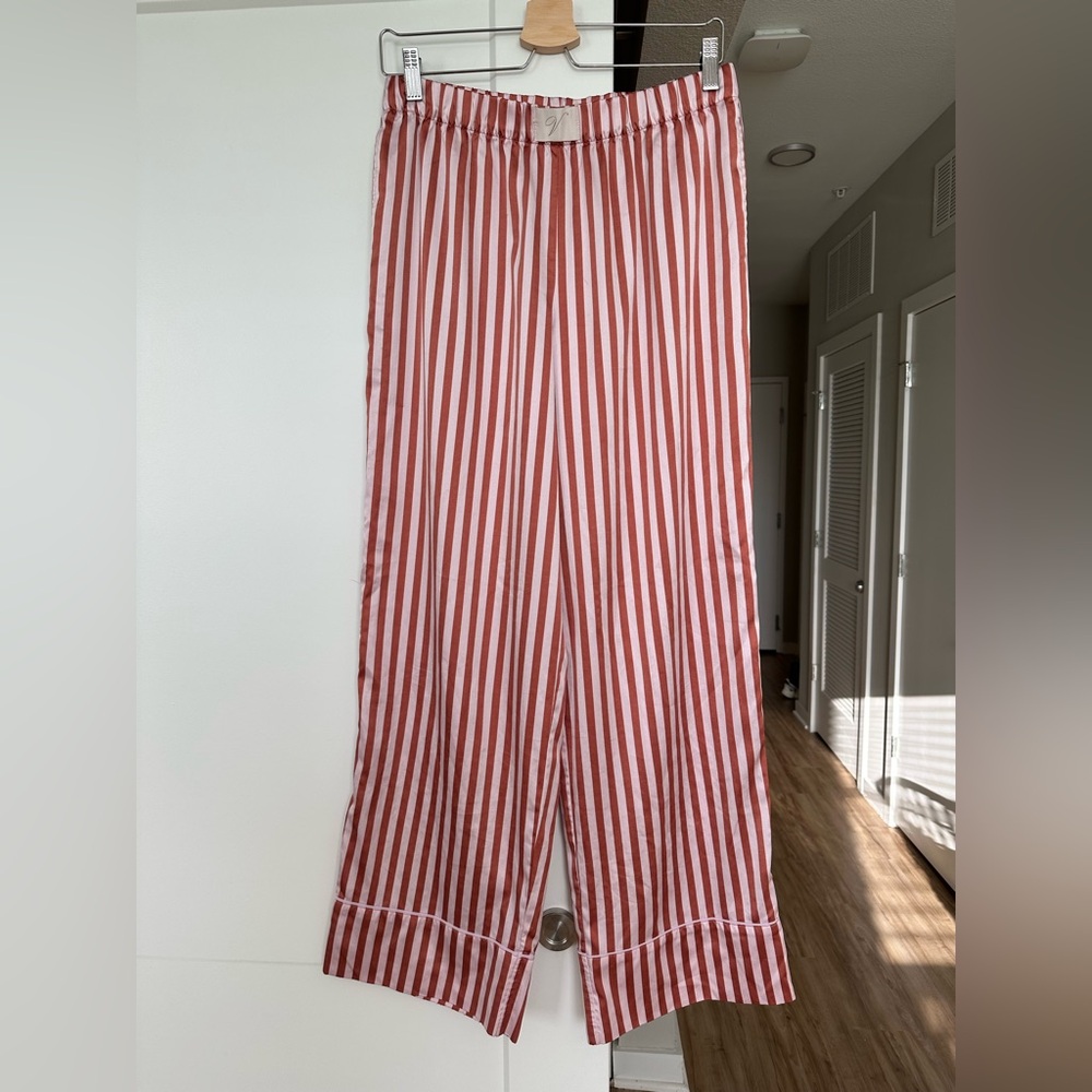 Victoria's Secret Red and White Striped Pajama Bottoms